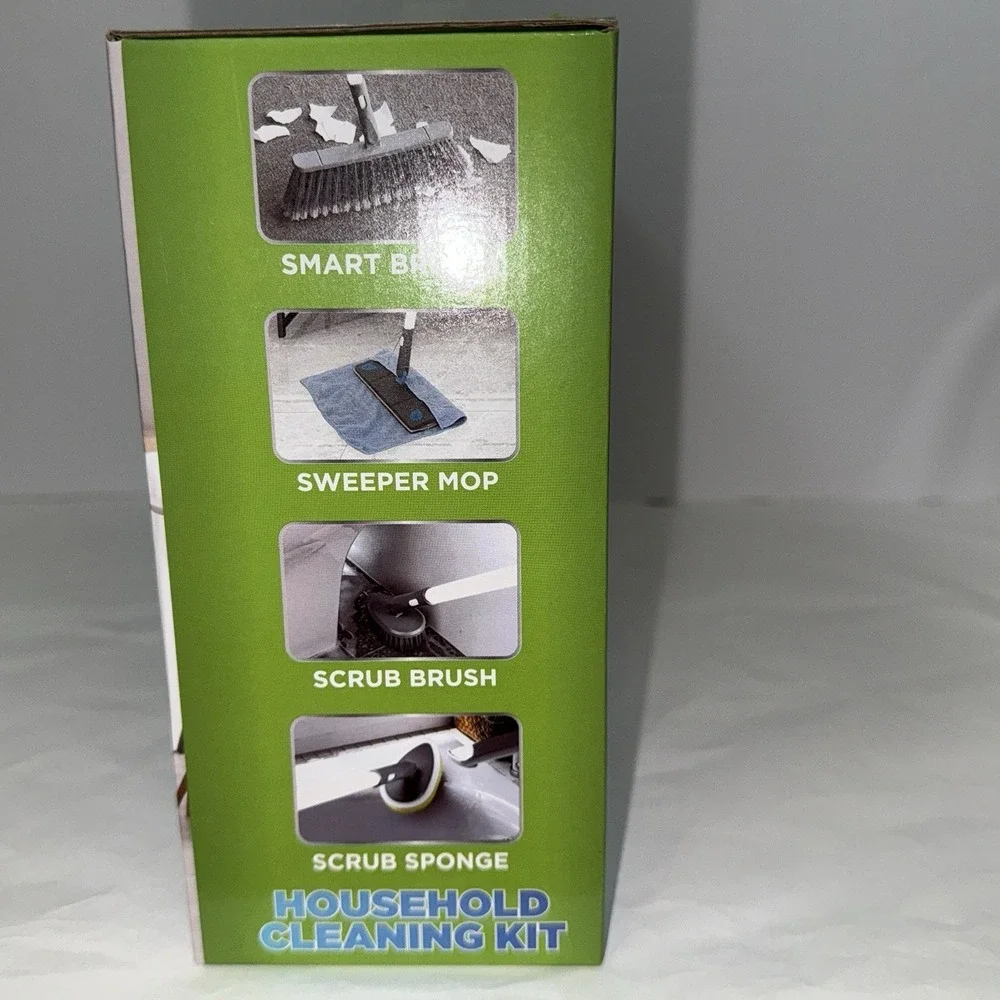 Eco+Home 7-in-1 Household Cleaning Kit Dust Sweep Mop Scrub‎